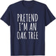 Lazy Halloween Costume Pretend I'm An Oak Tree Simple T-Shirt - T-Shirt | Navy