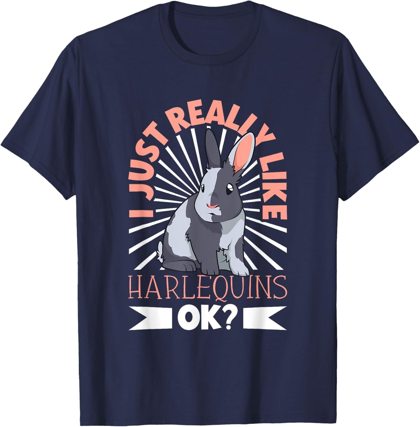 I just really like my Harlequin Rabbit T-Shirt - T-Shirt | Navy