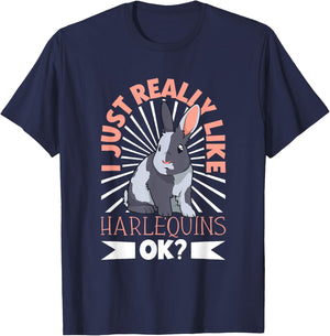 I just really like my Harlequin Rabbit T-Shirt - T-Shirt | Navy