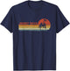 The Jersey Devil Retro Stripes - Vintage New Jersey Cryptid T-Shirt - T-Shirt | Navy