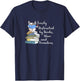Easily Distracted by Books Wine and Frenchies French Bulldog Women T-Shirt - T-Shirt | Navy