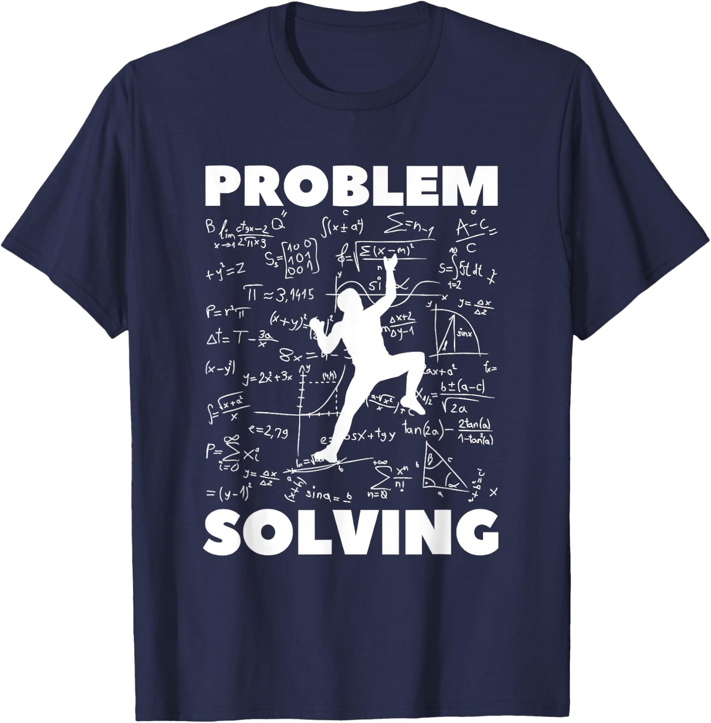 Problem Solving Climber Gift - Climbing, Bouldering Pun T-Shirt - T-Shirt | Navy