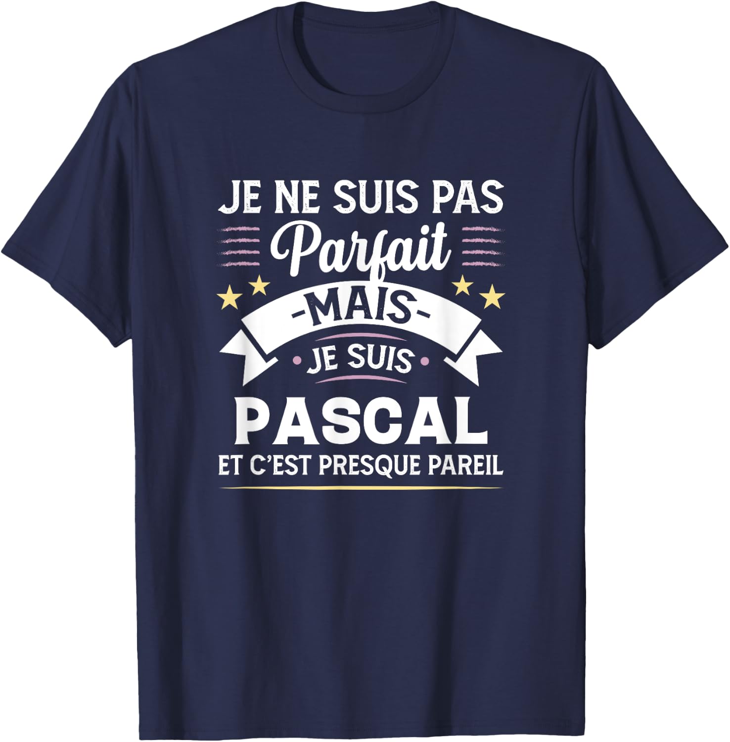 Personalised Gift Pascal Humour Man , Black, S T-Shirt - T-Shirt | Navy