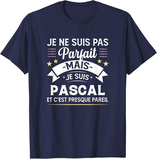 Personalised Gift Pascal Humour Man , Black, S T-Shirt - T-Shirt | Navy
