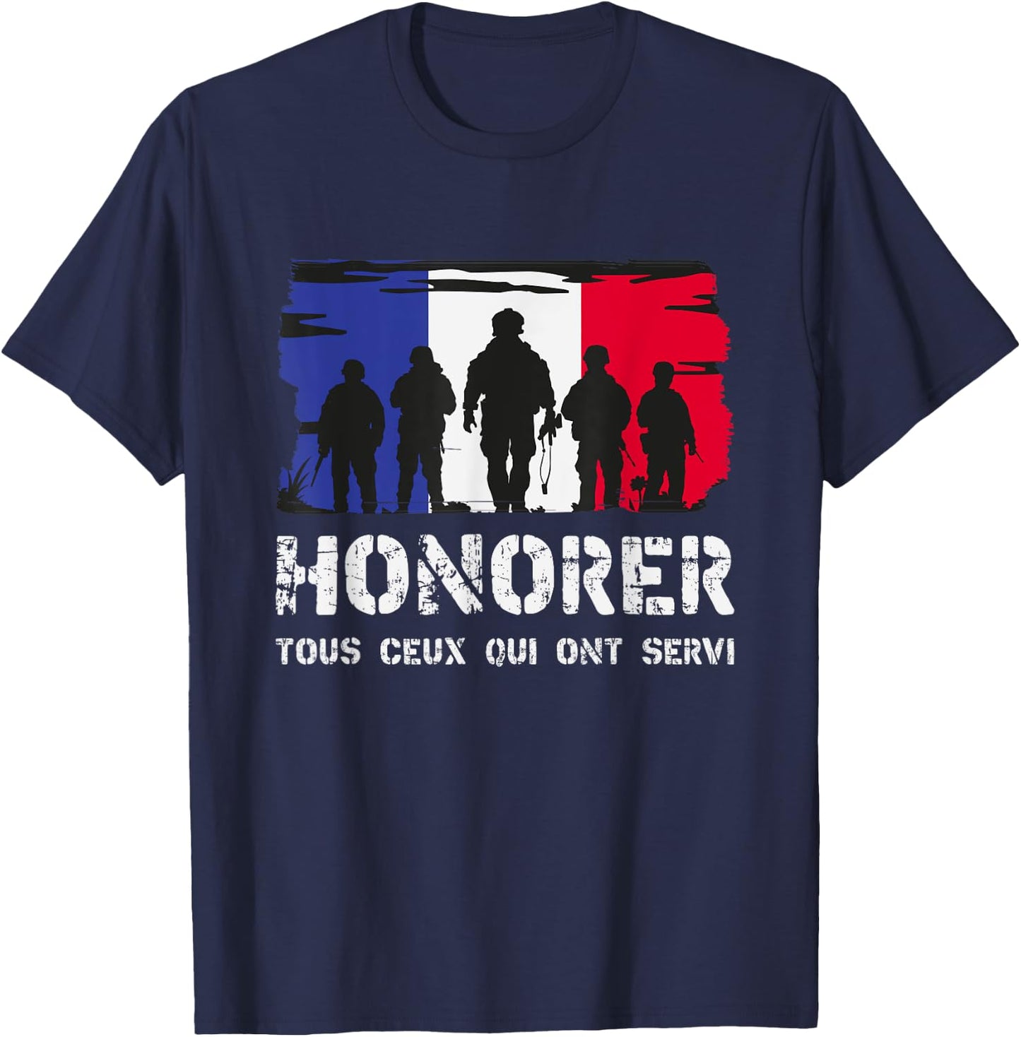 Honor All Who Served Gift Old Military , Black, S T-Shirt - T-Shirt | Navy