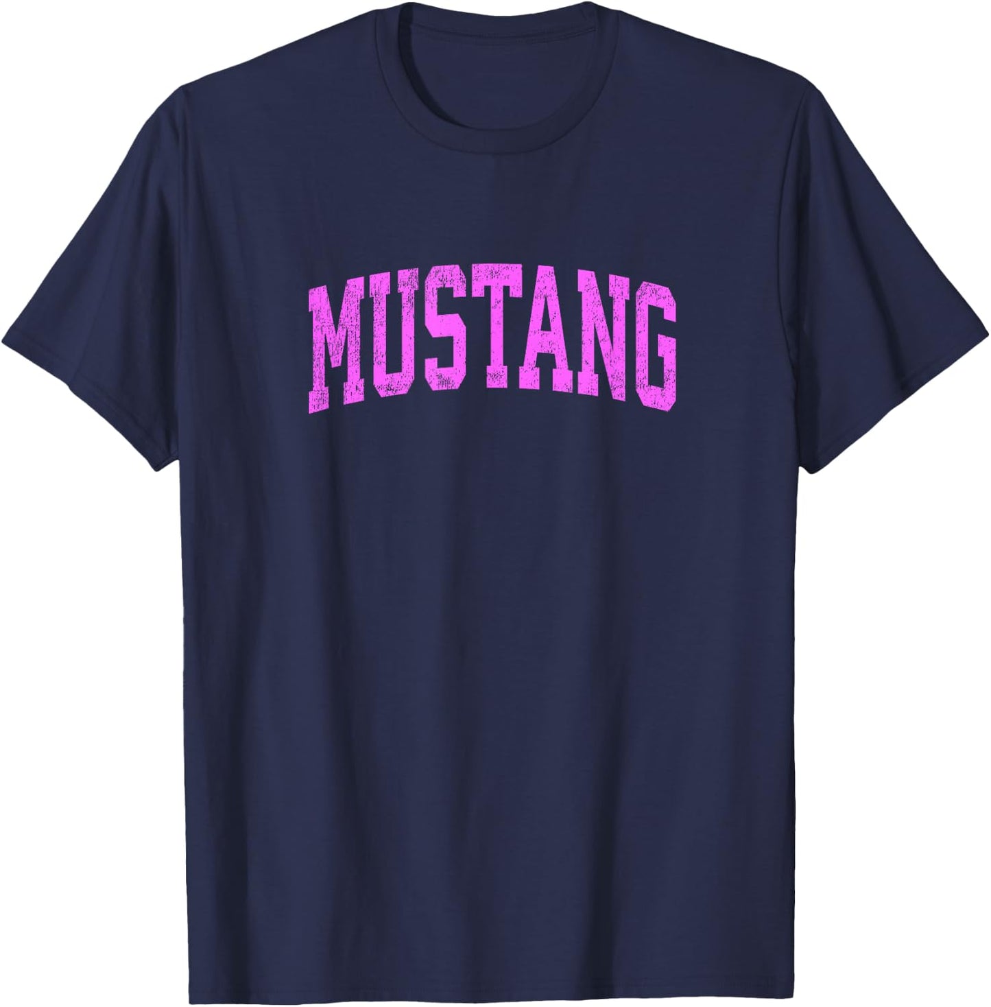 Mustang Oklahoma OK Sportliches Vintage-Design, rosa T-Shirt - T-Shirt | Navy