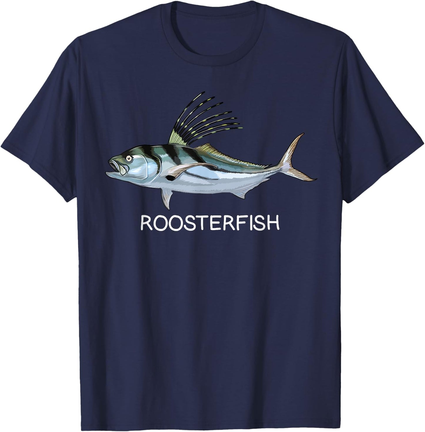 Roosterfish Saltwater Game Fish T-Shirt - T-Shirt | Navy