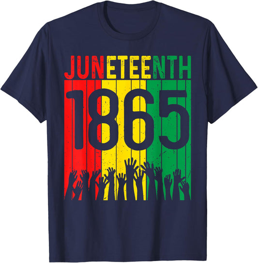 Juneteenth 1865 Independence Freedom Day African Pride T-Shirt - T-Shirt | Navy