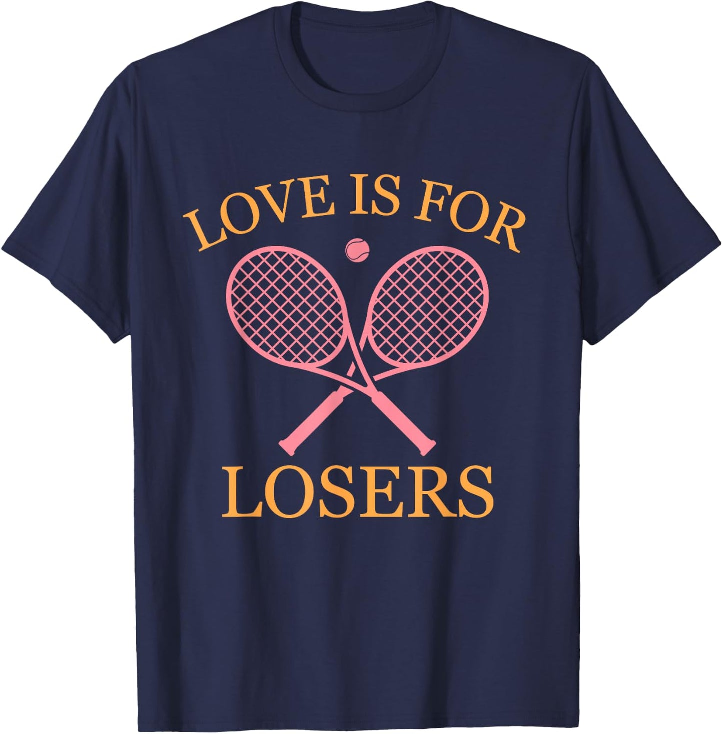 Love Is For Losers Retro 90's Tennis Lover Women T-Shirt - T-Shirt | Navy