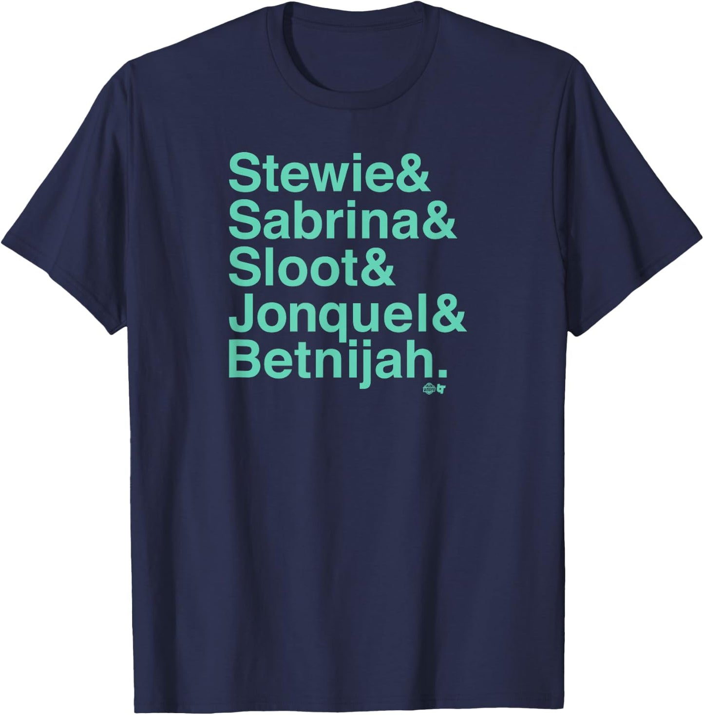 Stewie & Sabrina & Sloot & Jonquel & Betnijah -NY Basketball T-Shirt - T-Shirt | Navy