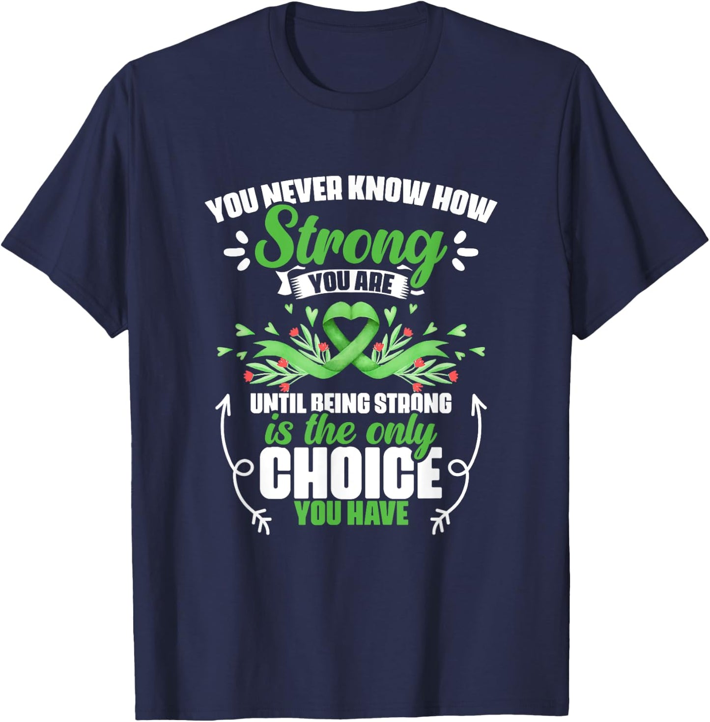 How Strong You Are - Bile Duct Cancer Gallbladder Cancer T-Shirt - T-Shirt | Navy