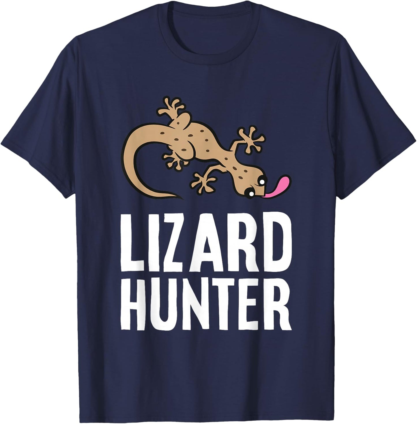 Lizard Catcher Reptile Funny Lizard Hunter T-Shirt - T-Shirt | Navy