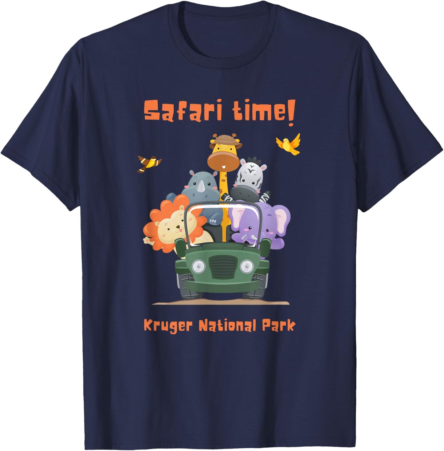 Cute Safari Time Kruger National Park South Africa Souvenir T-Shirt - T-Shirt | Navy