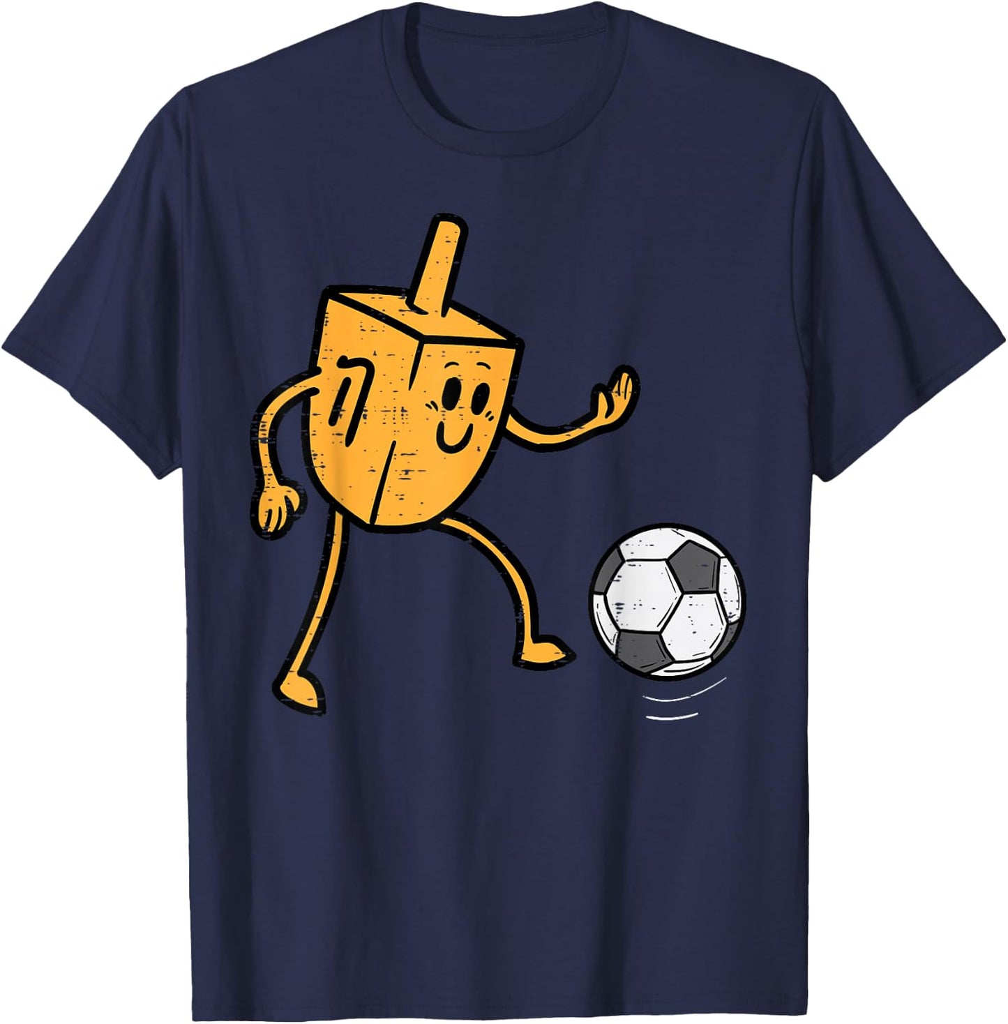 Hanukkah Dreidel Football Chanukah Jewish Men Boys Kids T-Shirt - T-Shirt | Navy