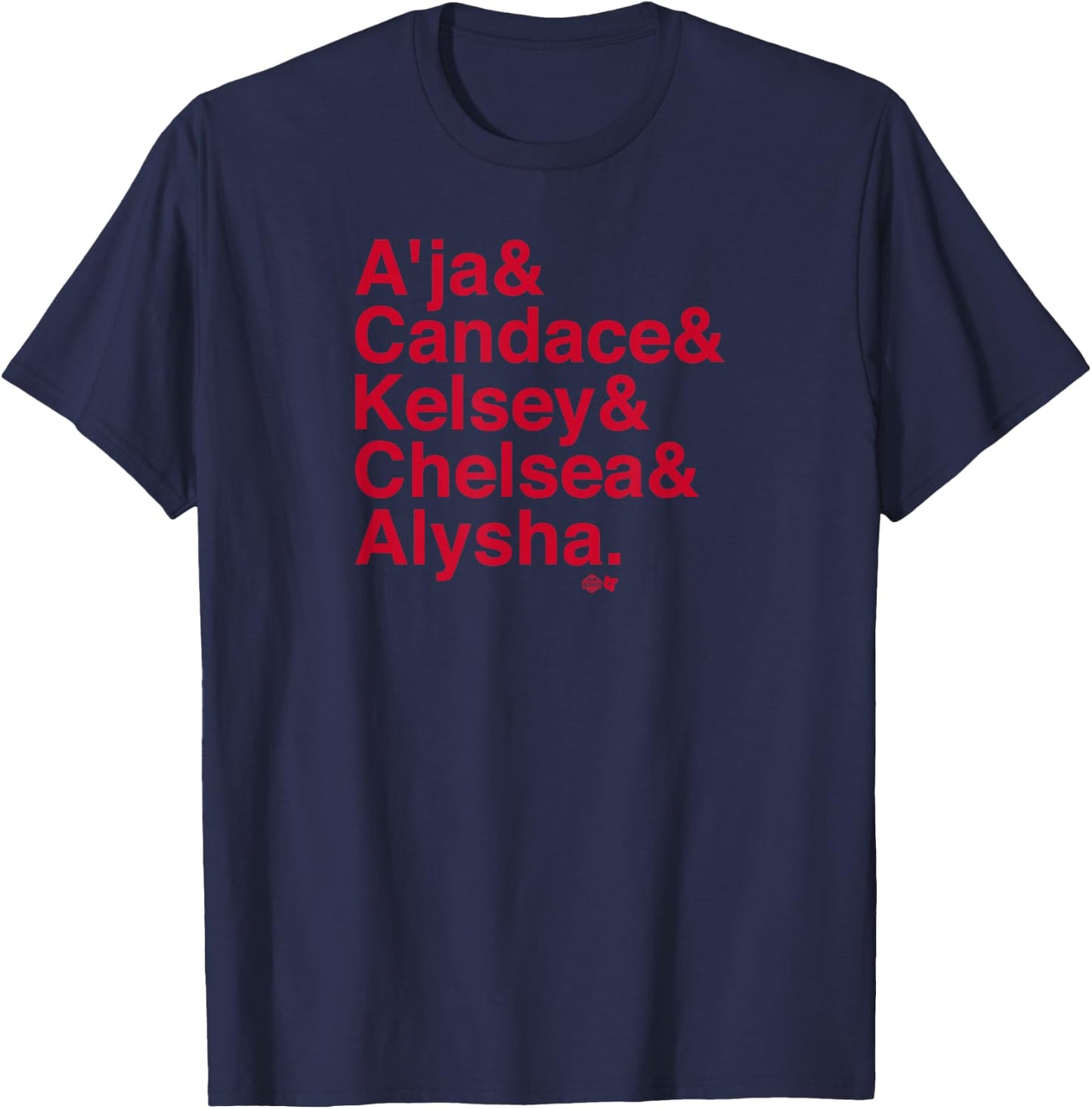 BreakingT - A'ja & Candace & Kelsey & Chelsea & Alysha - LV Aces WNBA - Black - - Small - Short Sleeve - - Classic Fit - Cotton & Polyester - Machine Wash T-Shirt - T-Shirt | Navy