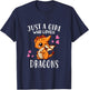 Funny Dragon Lover Just A Girl Who Loves Dragons T-Shirt - T-Shirt | Navy