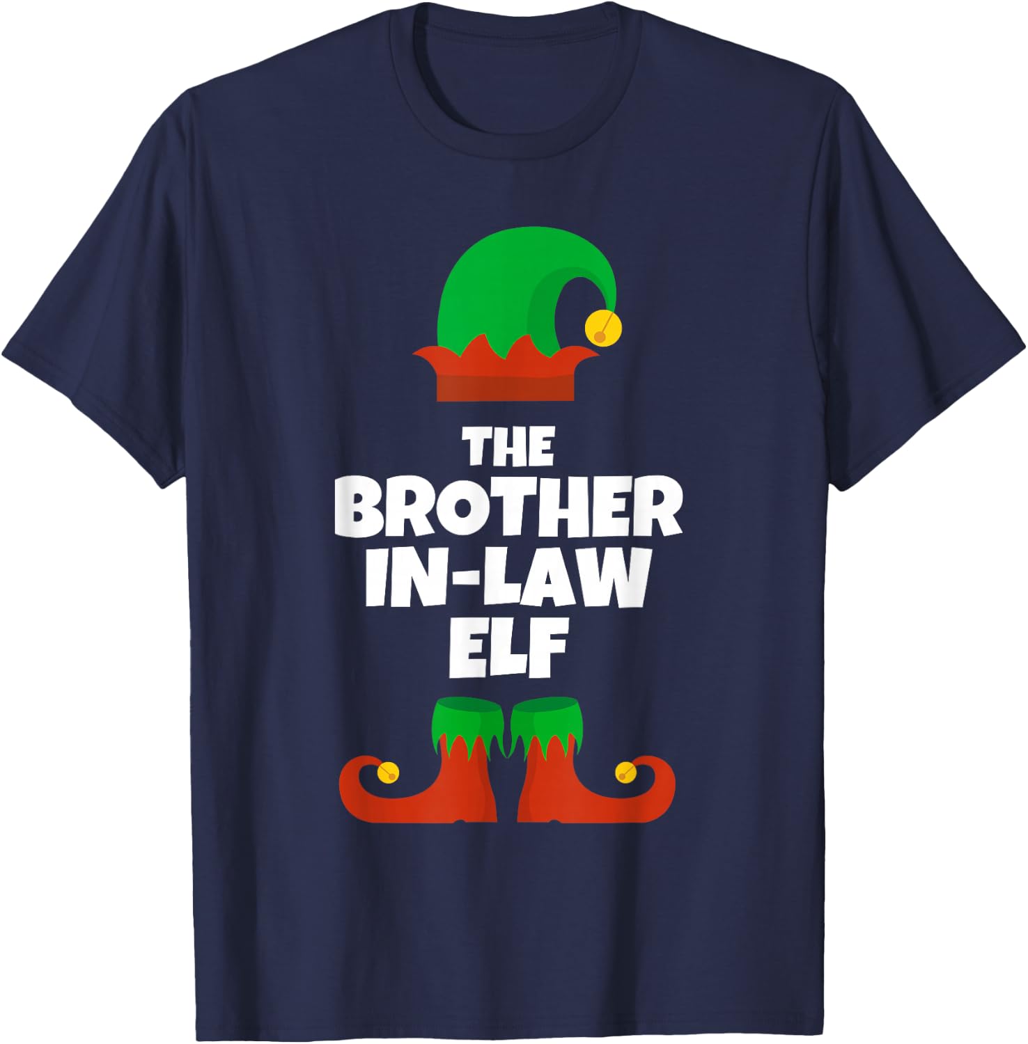 Family The Brother-In-Law Elf Christmas Pj Pajama Xmas T-Shirt - T-Shirt | Navy