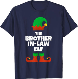 Family The Brother-In-Law Elf Christmas Pj Pajama Xmas T-Shirt - T-Shirt | Navy