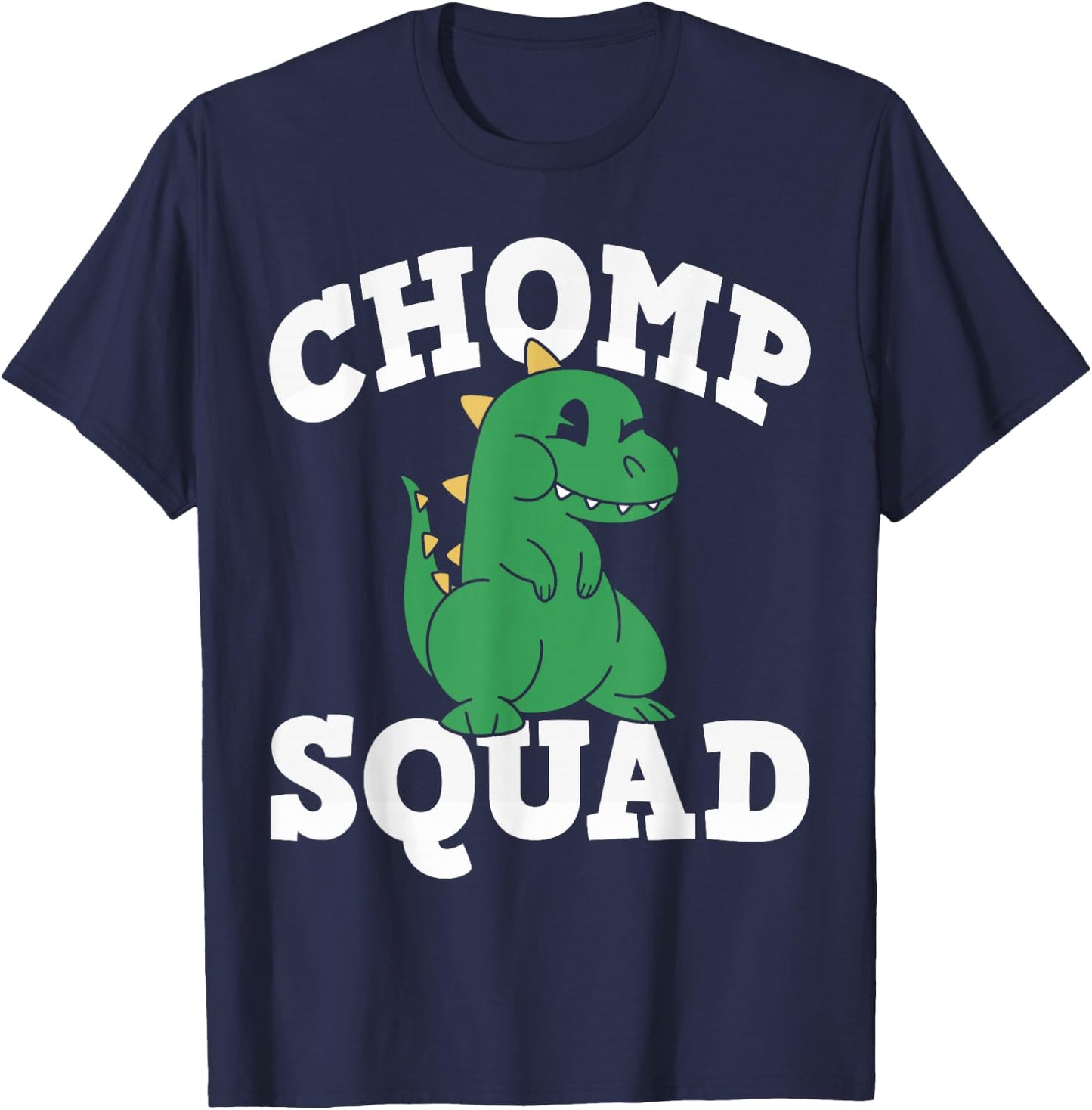 Chomp Squad Dinosaur Dino Birthday T-Shirt - T-Shirt | Navy