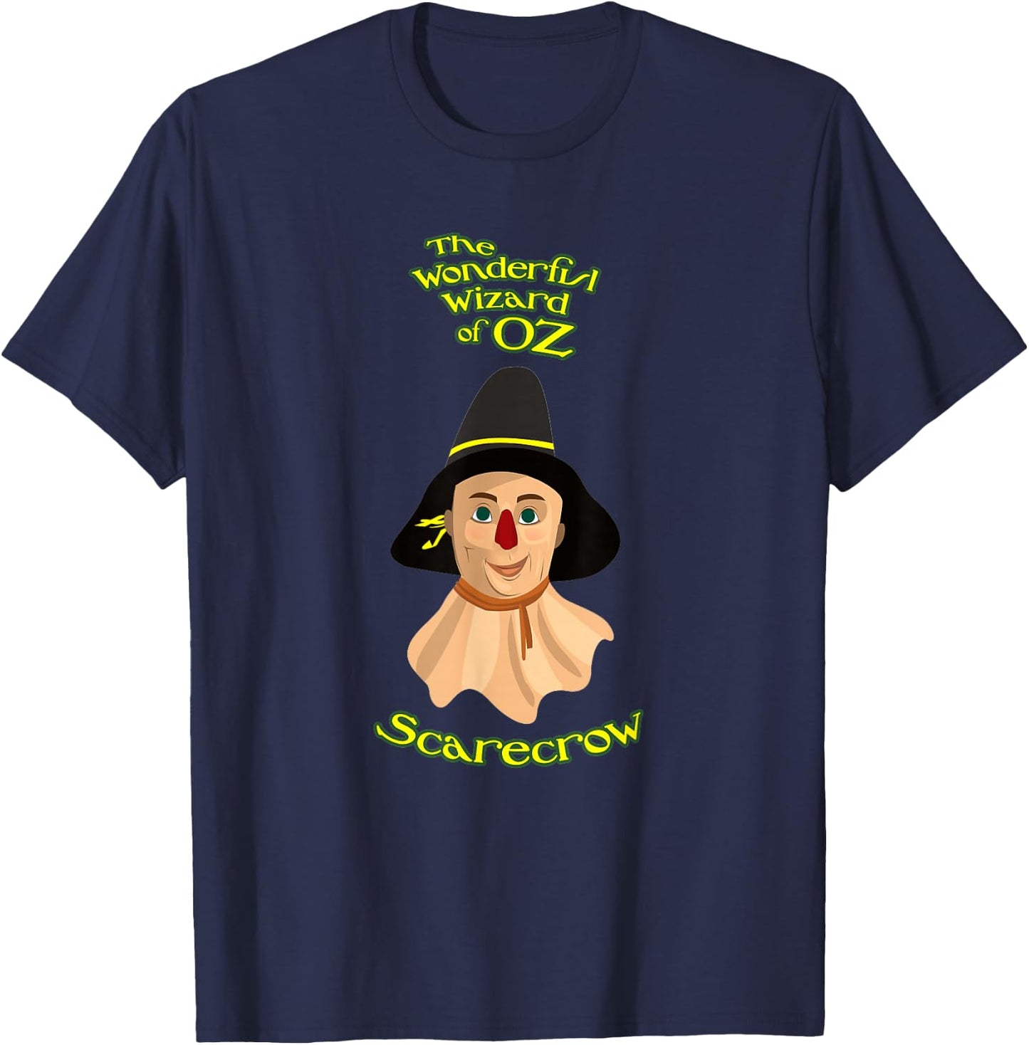 Scarecrow the wonderful wizard of oz book, original design T-Shirt - T-Shirt | Navy