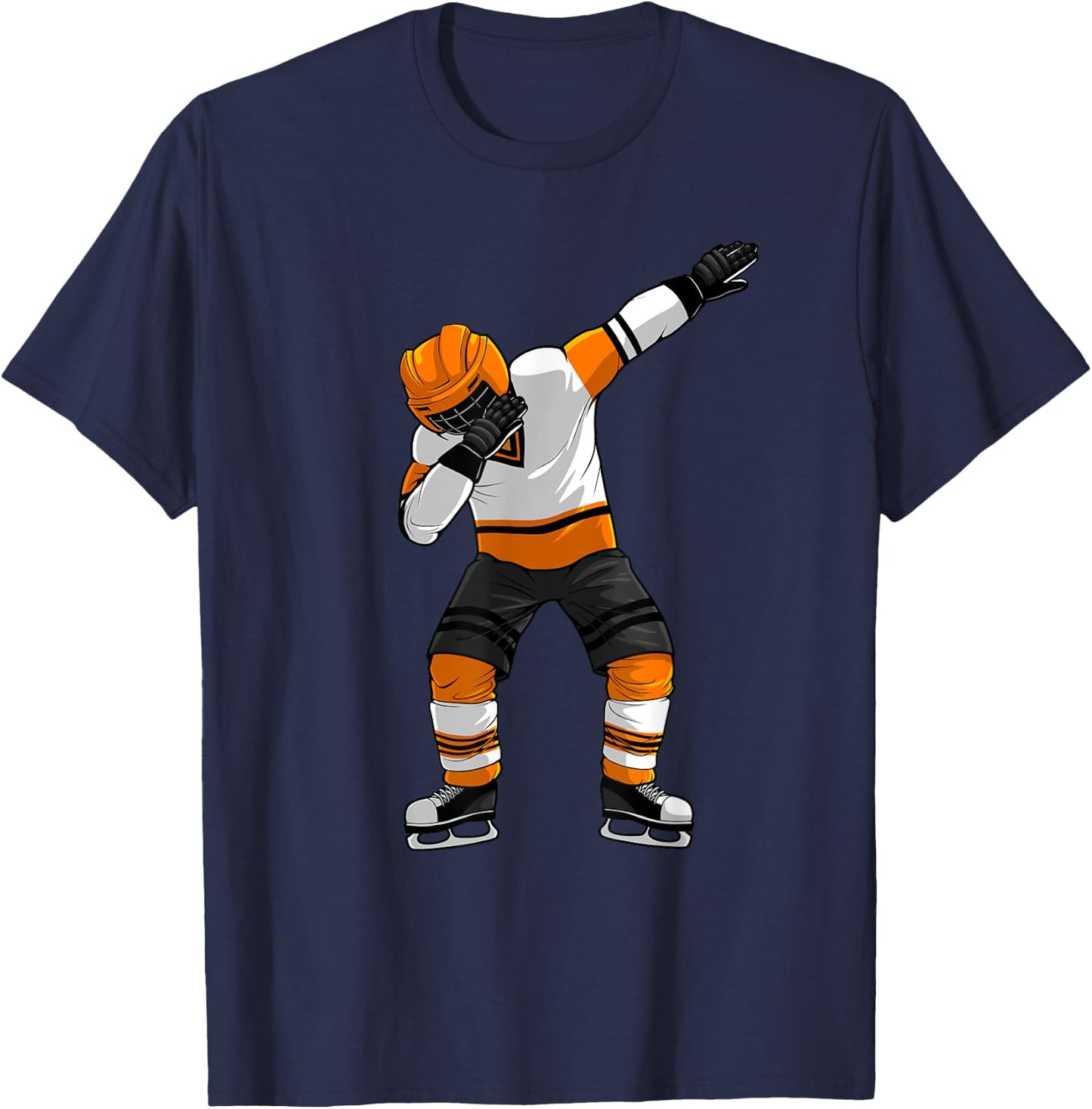 Cool Dabbing Ice Hockey Art Boys Ice Hockey Goalie T-Shirt - T-Shirt | Navy