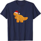 Dino T-Rex Chicken Nugget | Funny Tyrannosaurus Christmas T-Shirt - T-Shirt | Navy
