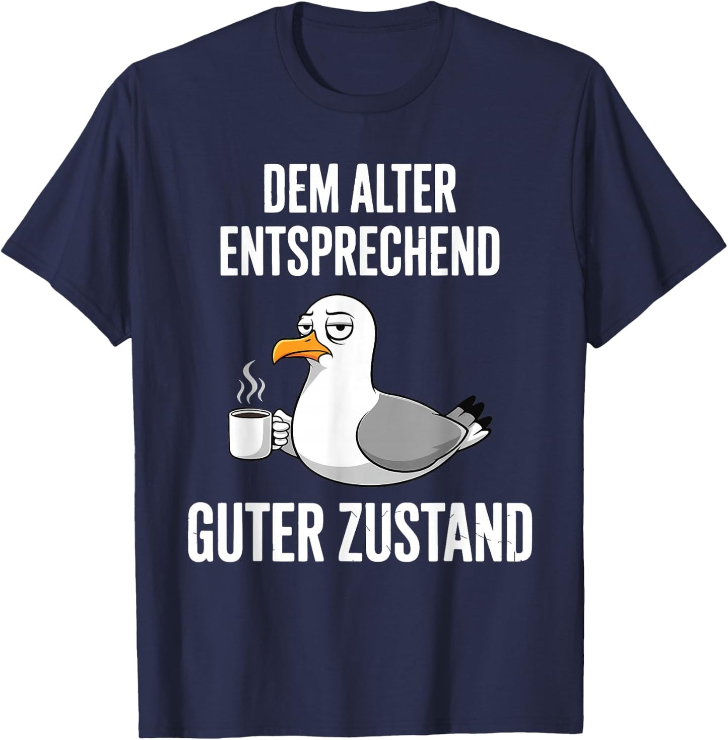 Dem Alter Entsprechend Guter Zustand Möwe T-Shirt - T-Shirt | Navy