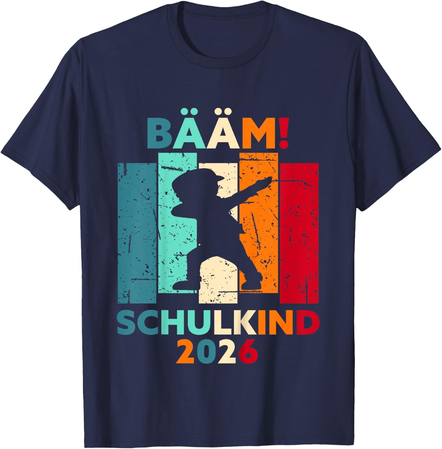 Children's Bääm! Schulkind 2026 First Day of School , black T-Shirt - T-Shirt | Navy
