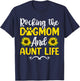 Rocking The Dog Mom & Aunt Life Sunflower Shirt, Mothers Day Women T-Shirt - T-Shirt | Navy