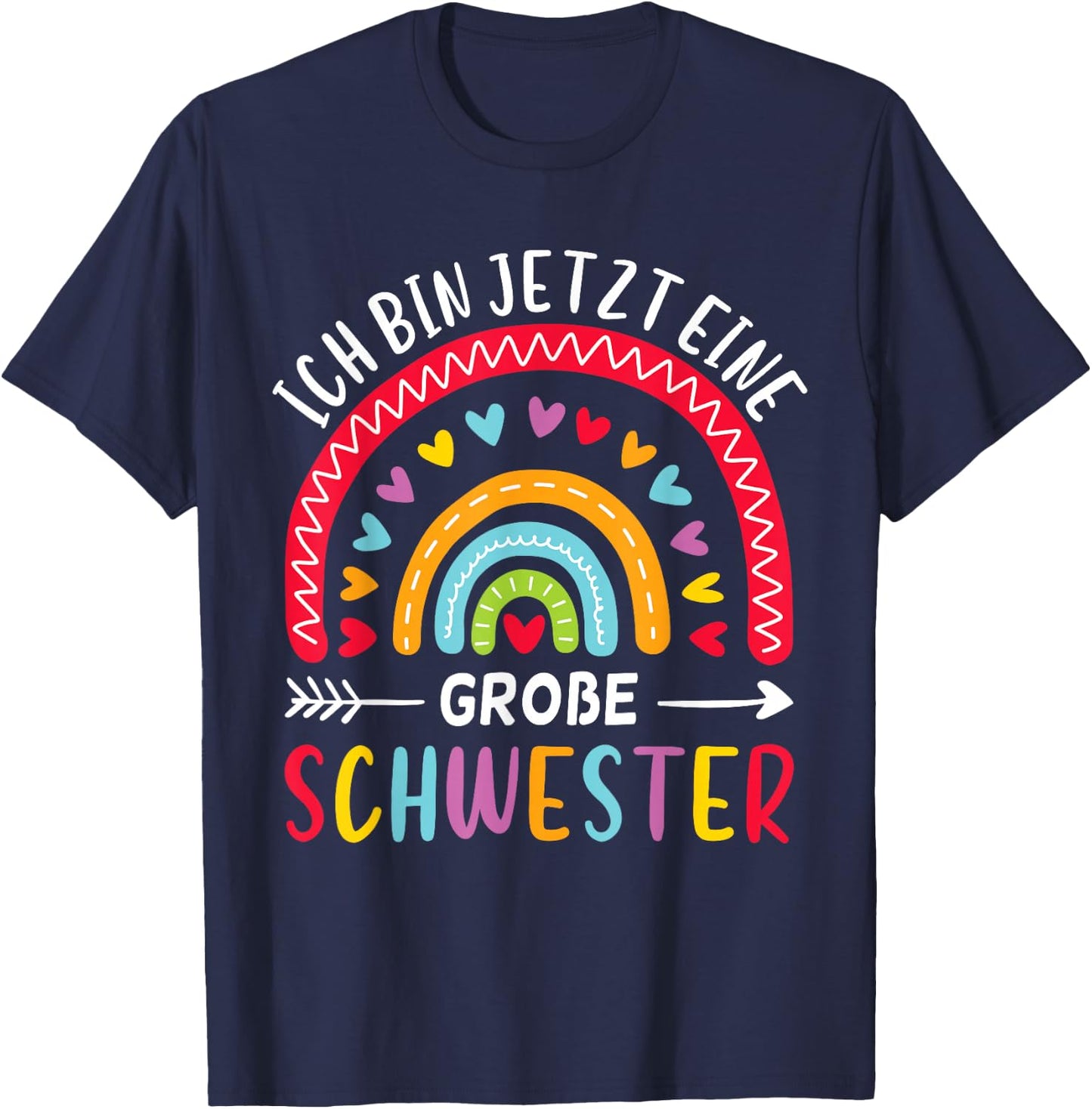 Big Sister Gifts Pregnancy Announcement Daughter , black T-Shirt - T-Shirt | Navy