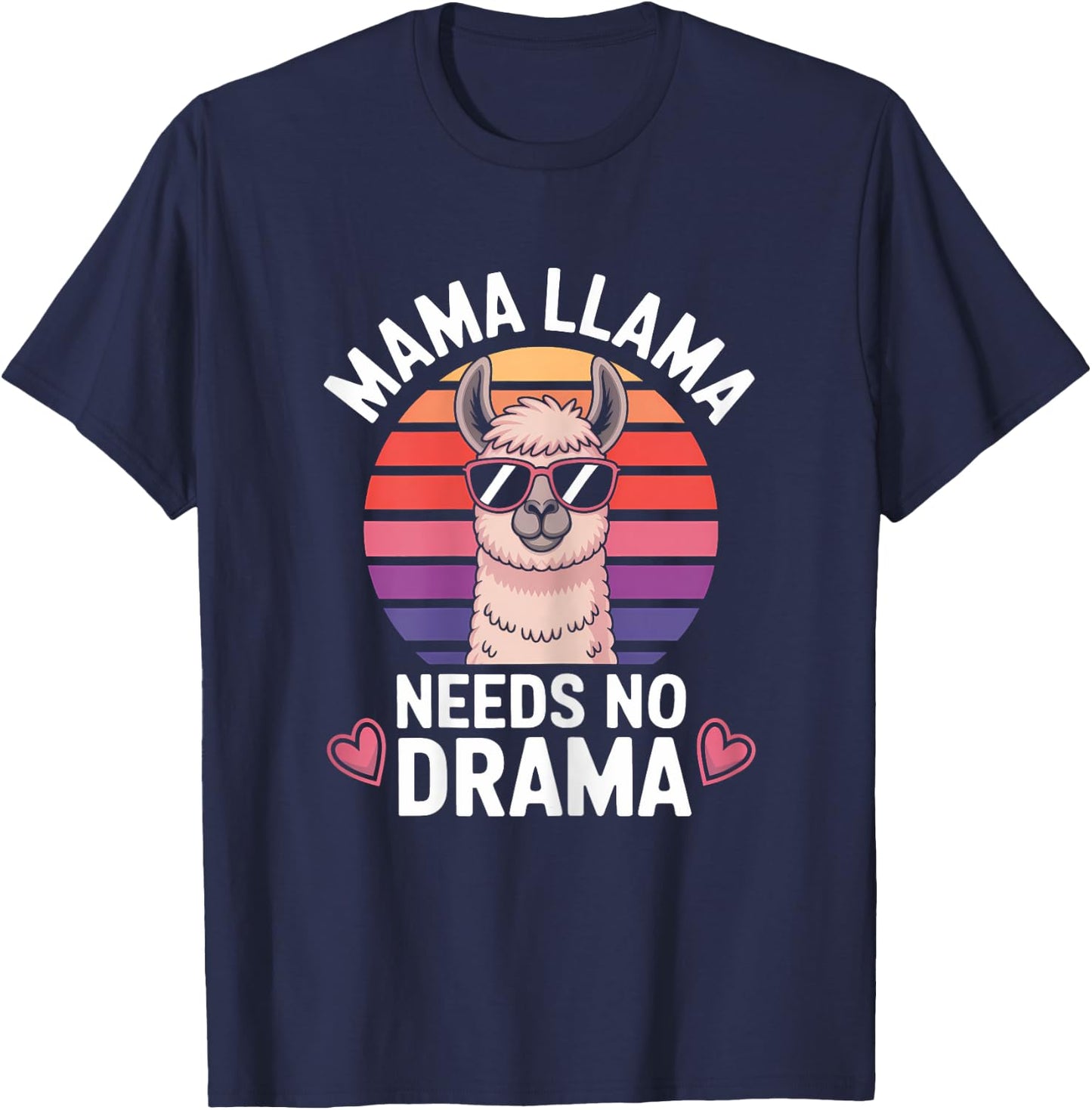 Mama Llama Funny Llama T-Shirt - T-Shirt | Navy