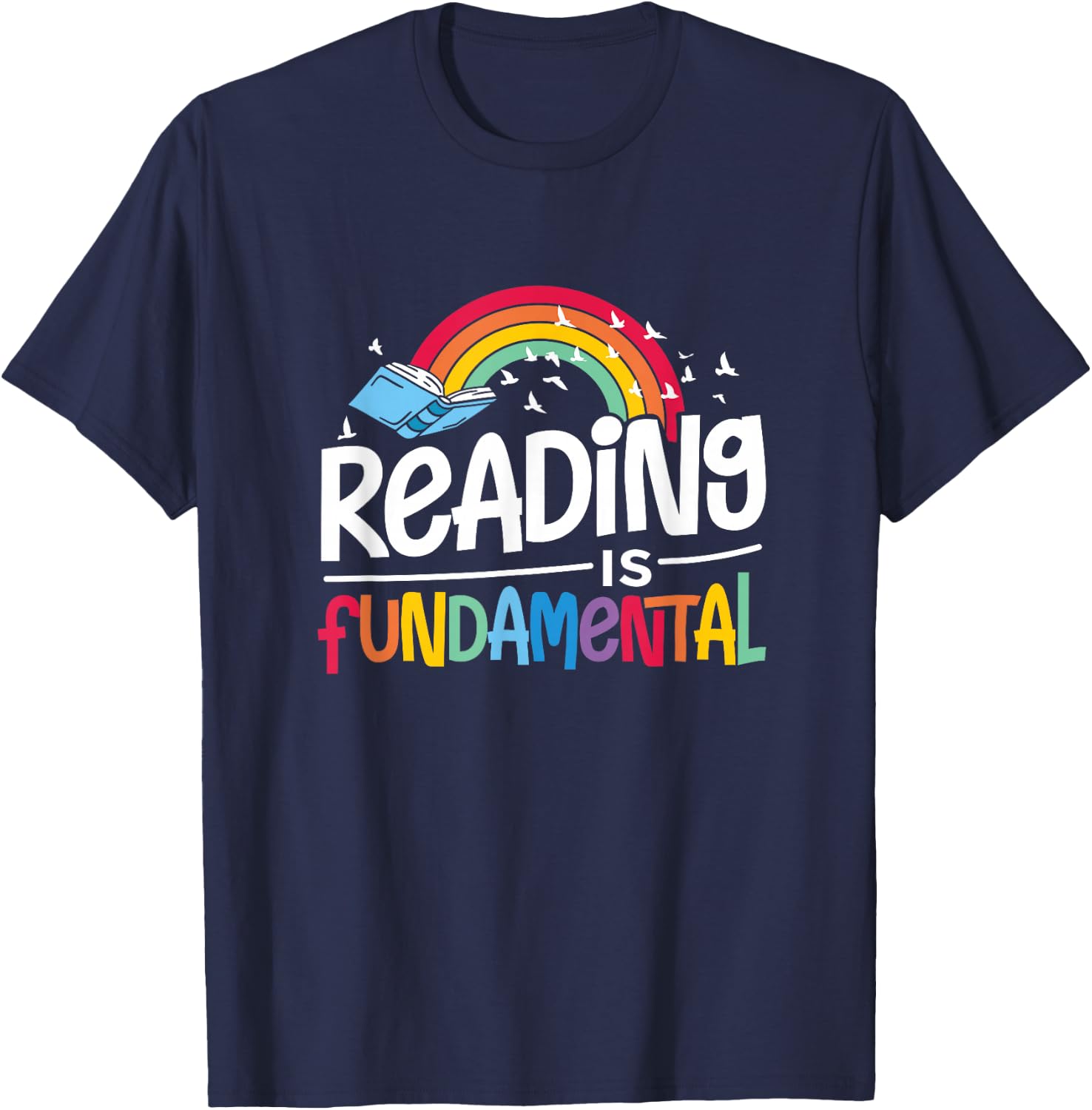 Reading is Fundamental Poetry, Bookworm And Book Reader T-Shirt - T-Shirt | Navy