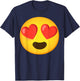 Emoticon Face grin Hearts T-Shirt - T-Shirt | Navy