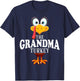 Thanksgiving The Grandma Turkey Pajama T-Shirt - T-Shirt | Navy