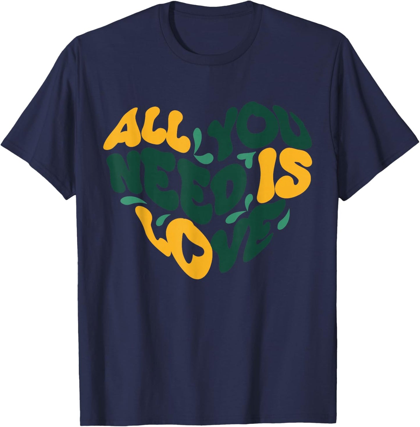 Herzform mit Aufschrift "All You Need Is Love" T-Shirt - T-Shirt | Navy