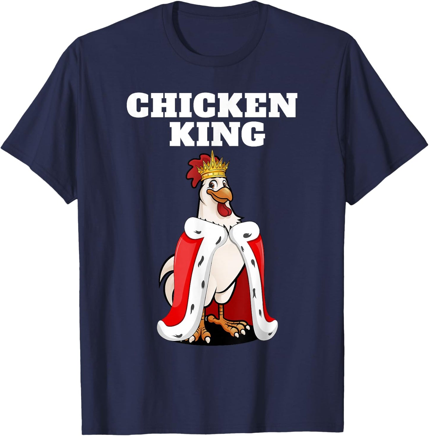 Chicken King Herren-Hemd für Hühnerliebhaber, Haustier-Huhn T-Shirt - T-Shirt | Navy