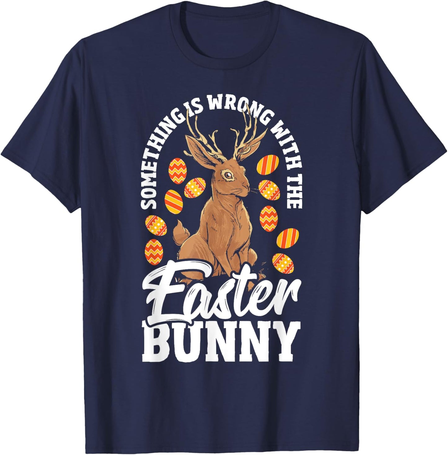 Jackalope Easter Rabbit Funny Mythical Jackalope T-Shirt - T-Shirt | Navy