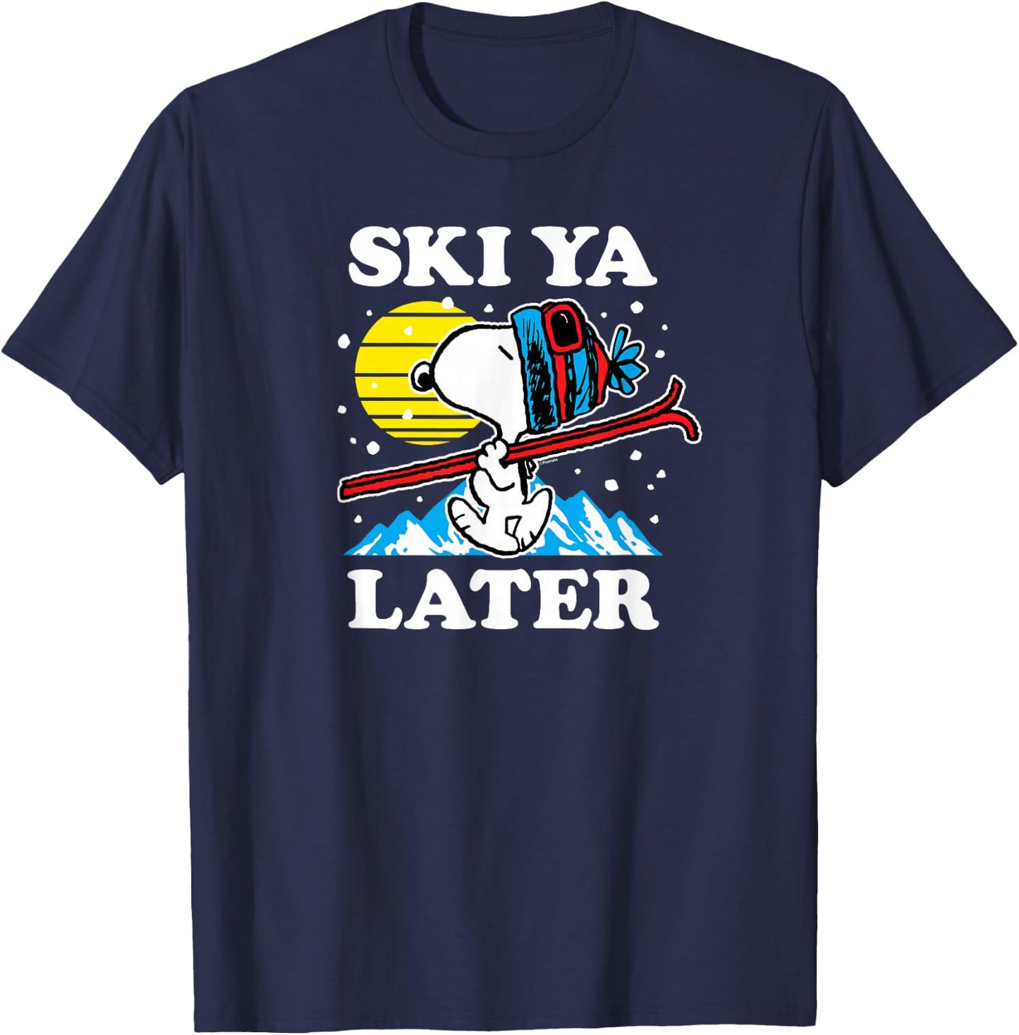 Peanuts - Snoopy Ski Ya Later , black T-Shirt - T-Shirt | Navy