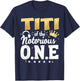 Crown 1st Birthday Aunt Titi Of Notorious One T-Shirt - T-Shirt | Navy