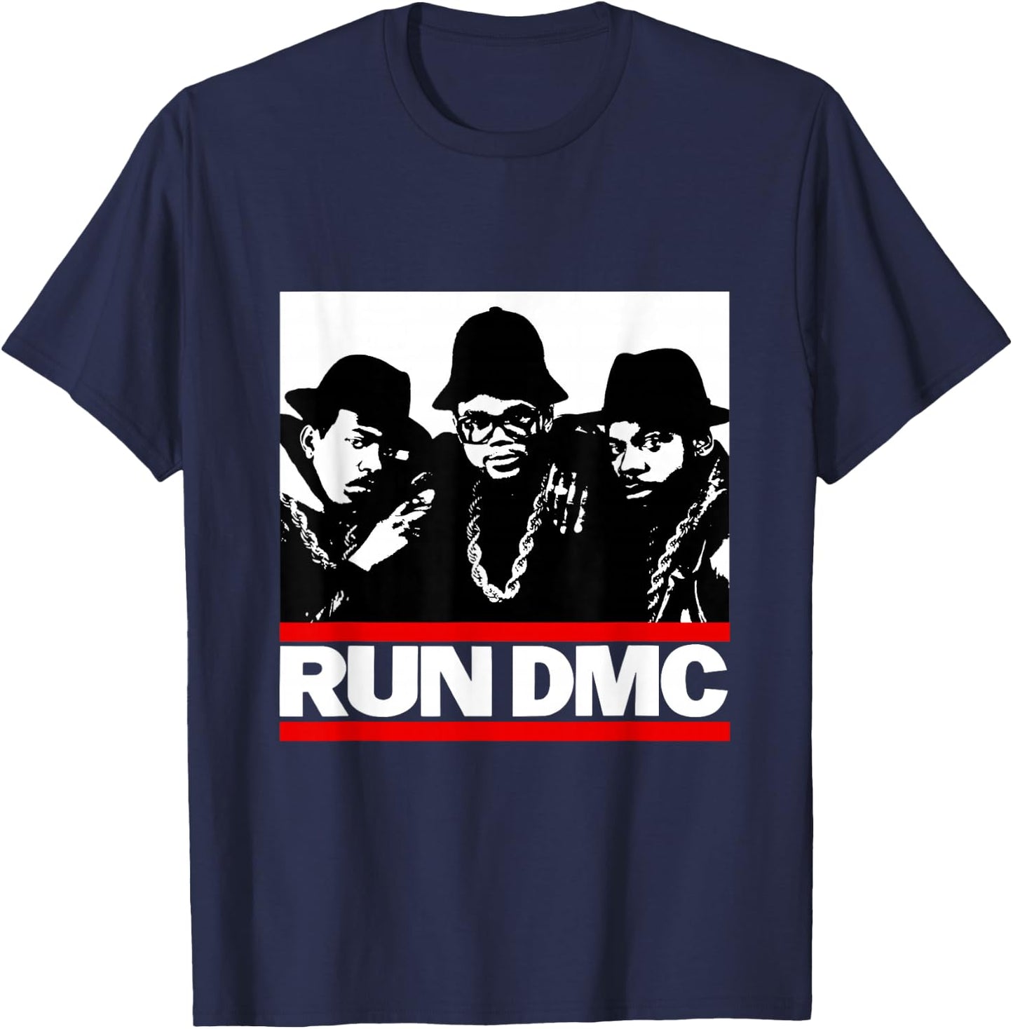 RUN DMC Trio Silhouette T-Shirt - T-Shirt | Navy
