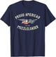 Black Powder Muzzleloading Accessories and Apparel Muzzleloader Vintage Eagle Holding American Flag T-Shirt - T-Shirt | Navy