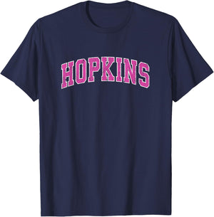 Hopkins Minnesota MN Vintage Sports Design Pink Design T-Shirt - T-Shirt | Navy