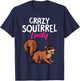 Forest Animal Cute Crazy Squirrel Lady Rodent Women T-Shirt - T-Shirt | Navy