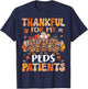 Thankful Peds Nurse Thanksgiving Turkey Pediatric Nurse T-Shirt - T-Shirt | Navy