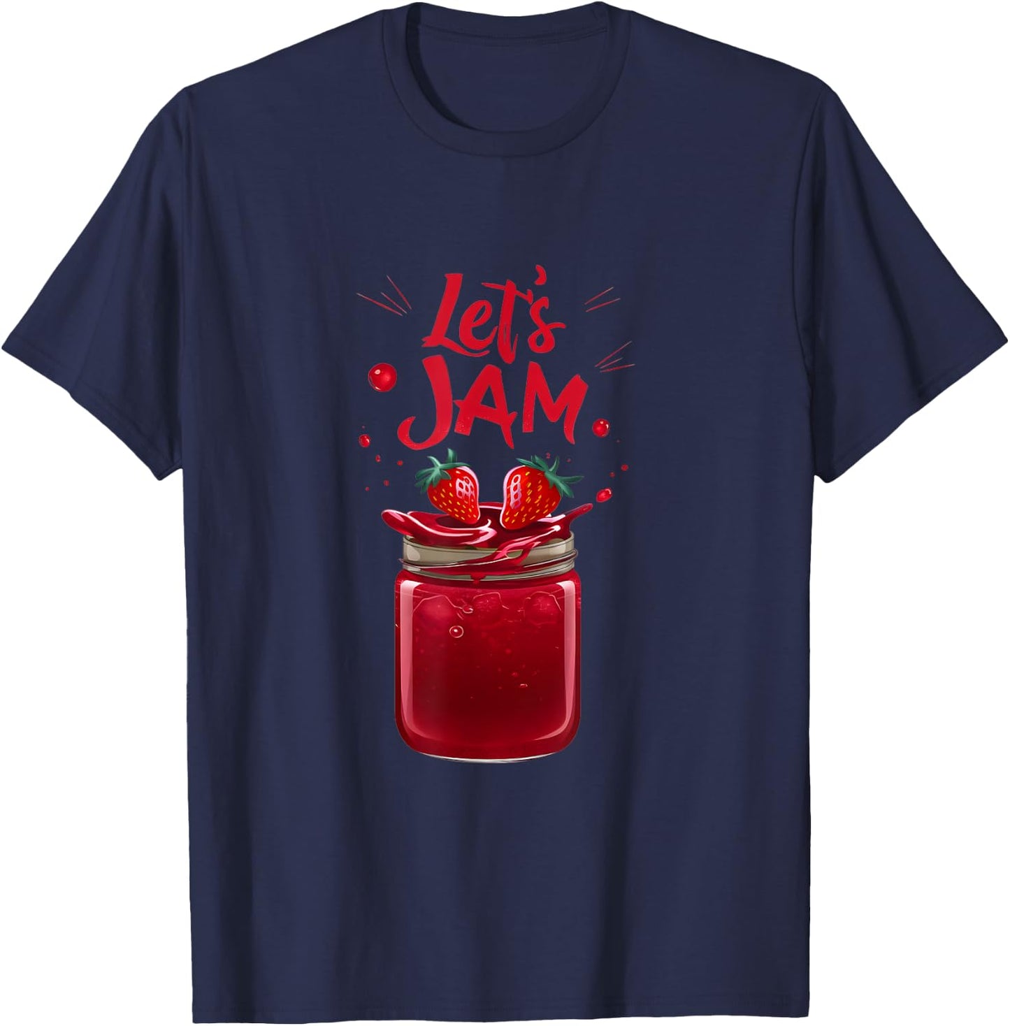 Let's Jam - Funny Pun Marmalade Band Jamming Lover T-Shirt - T-Shirt | Navy