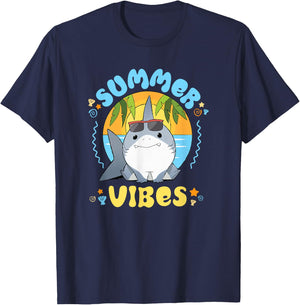Marvel Jeff the Land Shark Summer Vibes Beach Vacation T-Shirt - T-Shirt | Navy