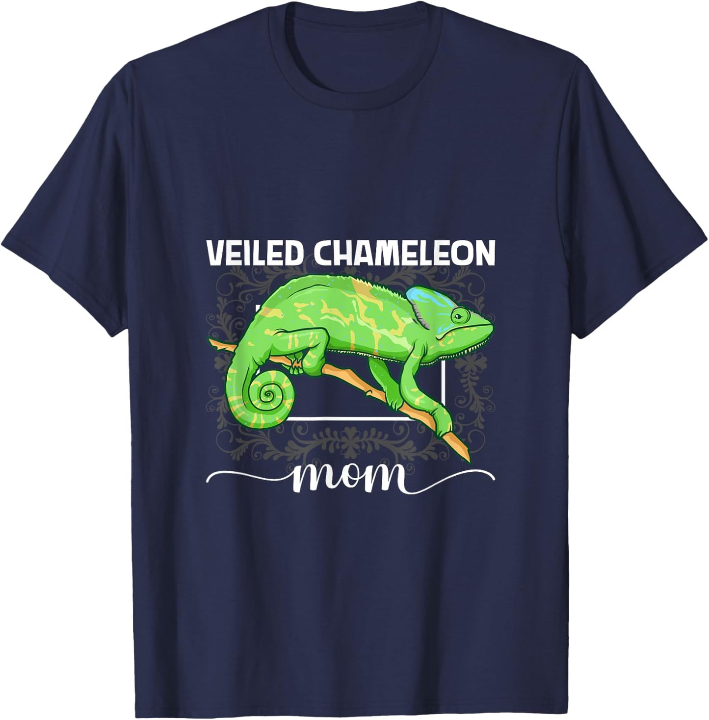 Veiled Chameleon Mom T-Shirt - T-Shirt | Navy