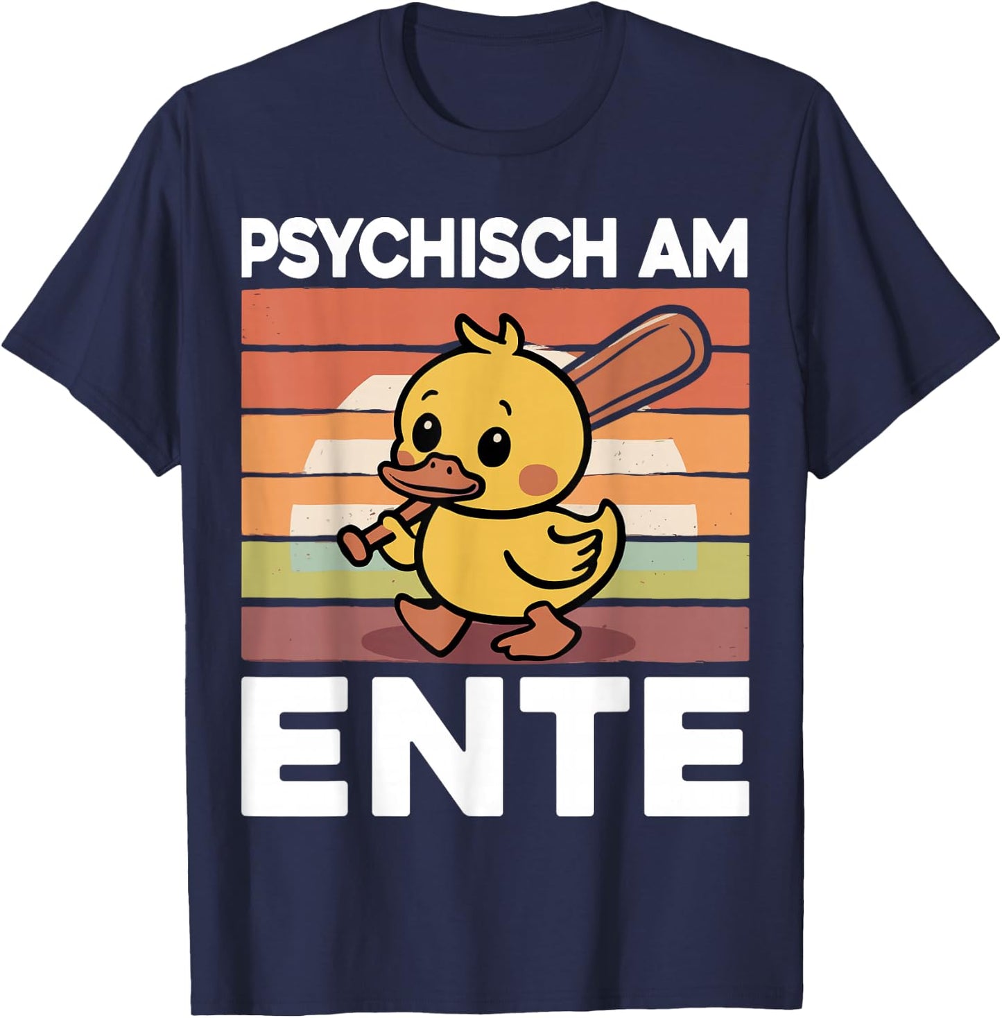 Psychisch Am Ente Funny T-Shirt - T-Shirt | Navy