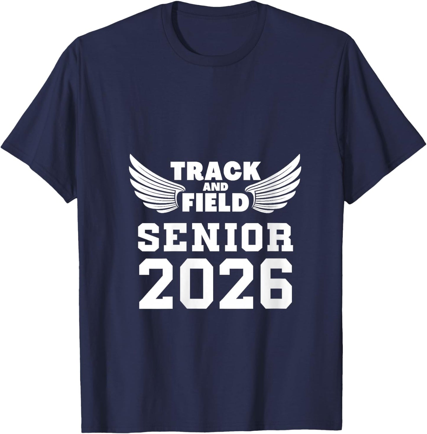 Class Of 2026 Track And Field Senior Graduation Graduate V-Neck T-Shirt - T-Shirt | Navy