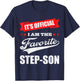 It's Official I'm the Favorite Step-Son, I Love My Step-Son T-Shirt - T-Shirt | Navy
